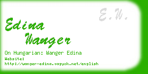 edina wanger business card